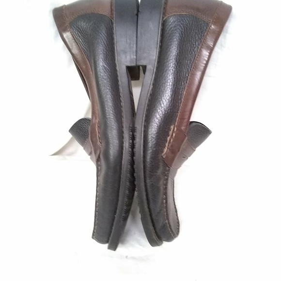 DUCK HEAD Blue Burgundy LEATHER MENS DRESS CASUAL PENNY LOAFERS SHOES Sz 12 M - Picture 3 of 7